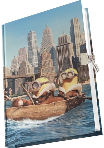 Yıldız Defter Minions Karakter Baskılı Kilitli Hatıra Günlük Anı Defteri