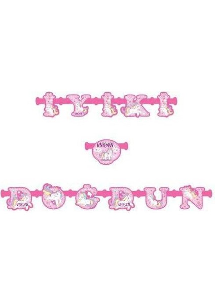 Unicorn Iyi Ki Doğdun Harf Banner