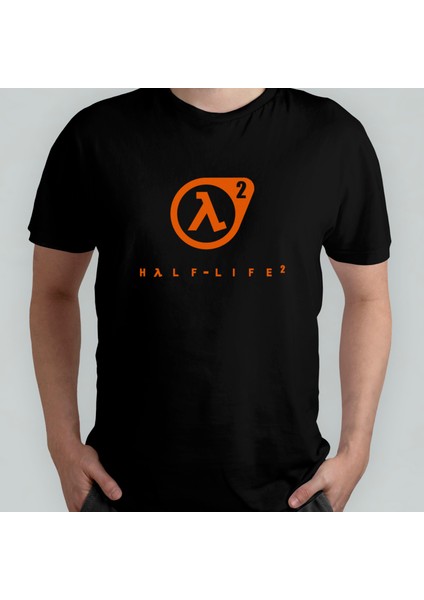 Half Life Pamuklu Bisiklet Yaka T-Shirt Model 3