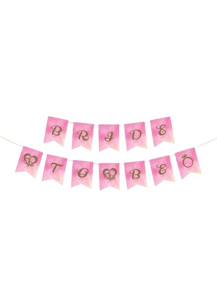 Bride To Be Pembe Banner