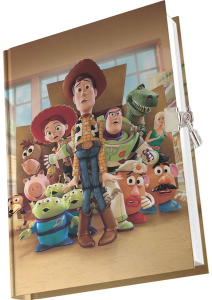 Toy Story Karakter Baskılı Kilitli Hatıra Günlük Anı Defteri