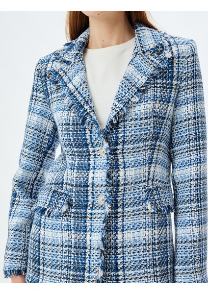 Tüvit Ceket Püsküllü Kruvaze Kapaklı Cep Detaylı indirimleri