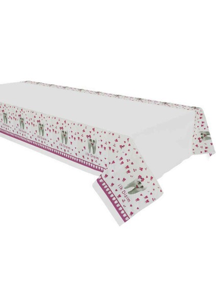 Ilk Dişim Pembe Plastik Masa Örtüsü