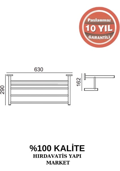 Paslanmaz Pirinç Flora Raf Havluluk 60 cm fiyatları