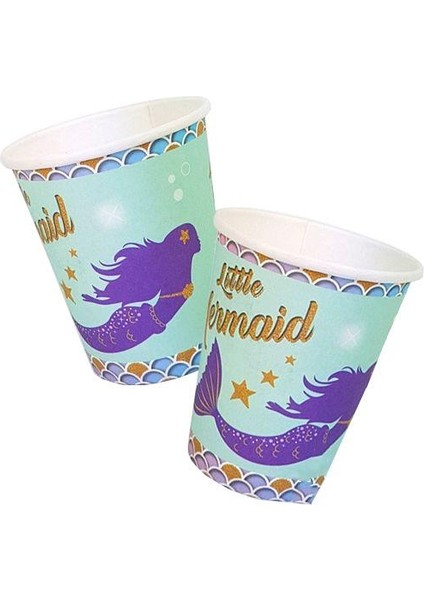 Deniz Kızı Karton Bardak 8'li