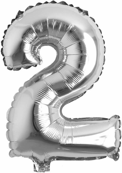 2 Rakam Folyo Balon Gümüş 75CM