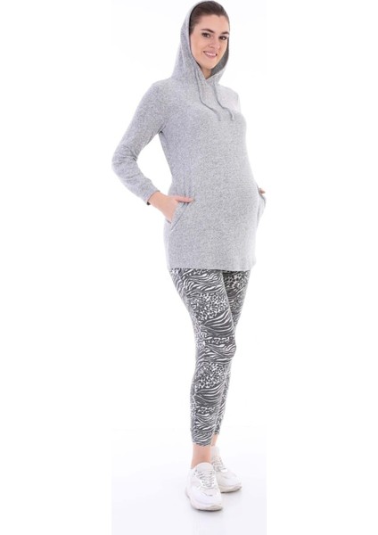 Hamile Esnek Yumoş Kumaş Kapşonlu Sweatshirt fiyatları