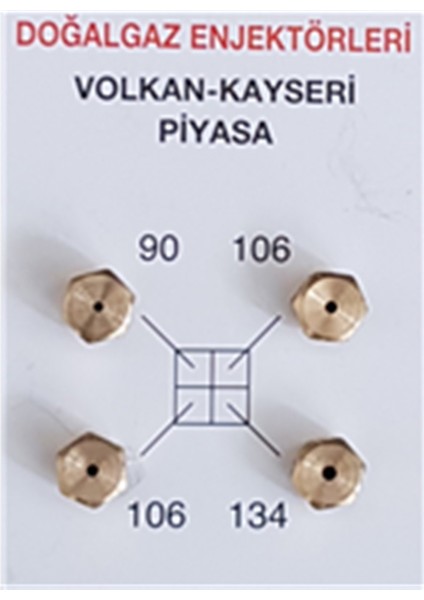 Doğalgaz Ocak Memesi Enjektör Takımı 6 mm