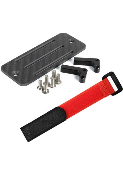 2x Karbon Fiber Pil Tepsisi Esc Alıcı Montajı Eksenel SCX10 Capra 1/10 Rc Araba Şasi Alt Ağırlık Merkezi Rayları (Yurt Dışından)