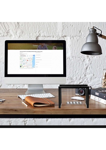 Newton Topları Beşik Denge Topu Newton Sarkaç Süsler Ev Dekorasyonu Masa Dekorasyon Oyuncak Hediye Siyah (Yurt Dışından)