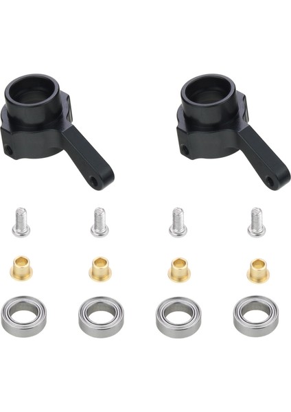 5x Metal Direksiyon Kupası Dönüş Fincan Kiti C14 C24 C34 C44 B14 B1 B16 B24 B36 Mn D90 D91 MN99S Rc Araba Parçaları, Siyah (Yurt Dışından)