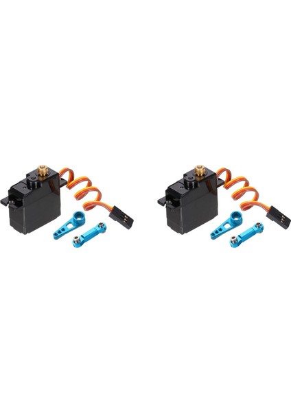 2x Üç Telli Metal Dişli Servo Servo Kolu ile Servo Çubuk Için 144001 124019 124018 A959-B A959 Rc Araba Yükseltme Parçaları (Yurt Dışından)