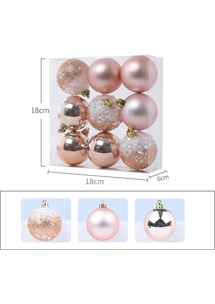 9 Pcs Noel Top Süsler Noel Ağacı Süsleri Ev Yeni Yıl Partisi Dekoru Için Asılı Toplar - 2.36 Inç, Şampanya (Yurt Dışından) fiyatları