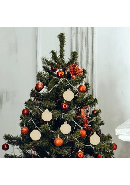 50 Adet Dıy Zanaat Ahşap Yuvarlak Biblo, 50 Adet Sicim ile Boya, Bitmemiş Noel Asılı Süsler Doğal Boş Ahşap Diskler Rustik Için Toplu Dilimler (Yurt Dışından) fırsatları
