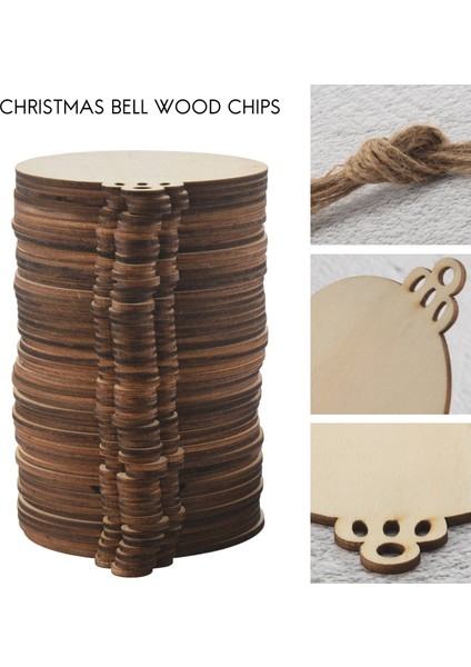 50 Adet Dıy Zanaat Ahşap Yuvarlak Biblo, 50 Adet Sicim ile Boya, Bitmemiş Noel Asılı Süsler Doğal Boş Ahşap Diskler Rustik Için Toplu Dilimler (Yurt Dışından) indirimleri