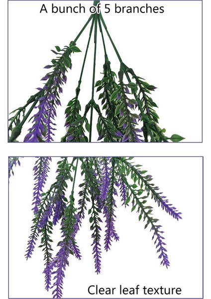 10 Demetleri Yapay Çiçekler-Lavanta Çiçekleri, Dış Mekan Uv Dayanıklı Sahte Çiçekler, Solmaz Sahte Plastik Çiçekler, C (Yurt Dışından)