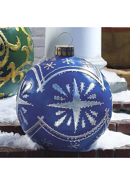 60 cm Noel Topu Dekorasyon Açık Noel Süs Pvc Şişme Oyuncak Top Ev Noel Hediyesi LED Işık Olmadan C (Yurt Dışından) fırsatları
