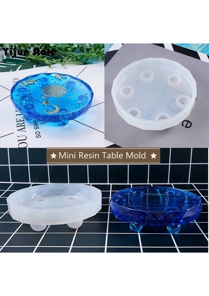 Yeni Mini Reçine Masa Kalıbı Silikon Kalıp Epoksi Kalıp Sergi Masası Kalıp Diy Işçiliği Araçları (Sadece) (Yurt Dışından)