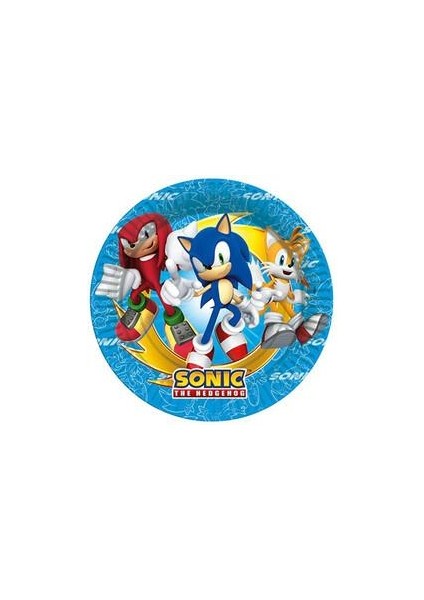 Sonic Temalı Karton Tabak 8'li