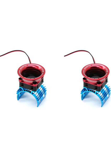 2x Motor Soğutucu Kapağı + Soğutma Fanı A959-B 144001 124019 1/8 1/10 Rc Araba 540 550 Boyutu Motor Isı Emici (Yurt Dışından)
