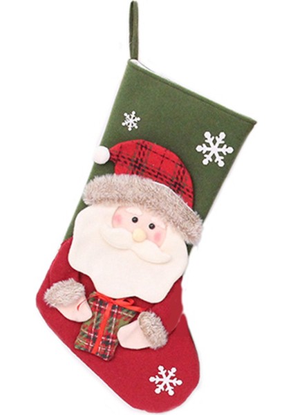 Noel Çorap Noel Çorap Çanta Merdiven Şömine Asılı Noel Ev Dekoru, Noel Baba (Yurt Dışından)