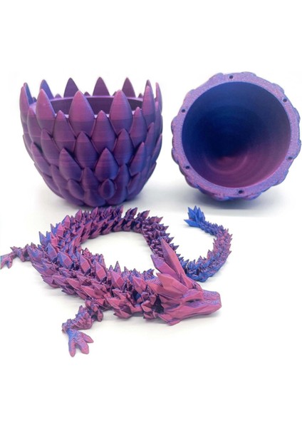 Ejderha Yumurtası - Esnek Inci Pırıltılı Ejderha ile Sürpriz Yumurta Süsleri, 3D Baskılı Hediye. Çocuklar Için, Arkadaş A (Yurt Dışından)