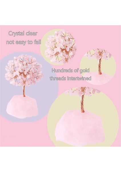 Gül Kuvars Kristal Ağacı, Yapay Kristal ve Şifa Taş Ağacı Kristal Taş Ağacı Mücevher Ağacı. Sevgililer Günü Hediyeleri A (Yurt Dışından) modelleri