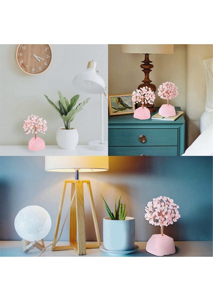 Gül Kuvars Kristal Ağacı, Yapay Kristal ve Şifa Taş Ağacı Kristal Taş Ağacı Mücevher Ağacı. Sevgililer Günü Hediyeleri A (Yurt Dışından) indirimleri