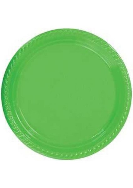 Yeşil Plastik Tabak 22CM 10'lu