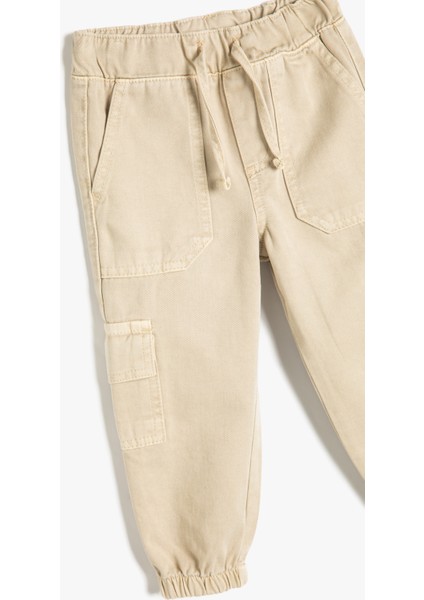 Jogger Pantolon Beli Lastikli Cepli Pamuklu modelleri