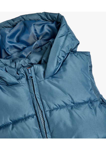 Kapşonlu Mevsimlik Şişme Yelek Cep Detaylı modelleri