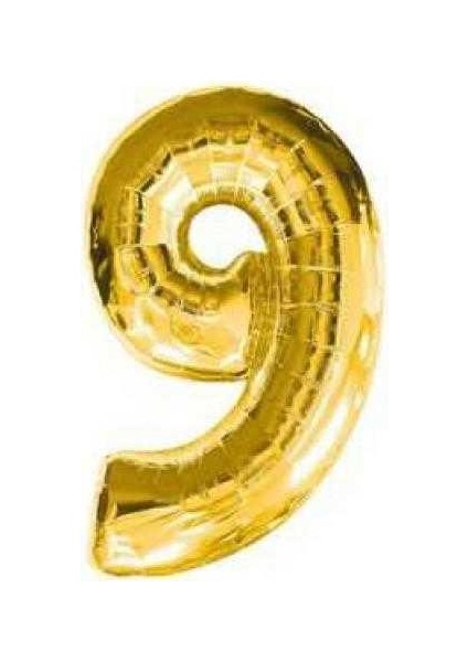 9 Rakam Folyo Balon Altın 66CM