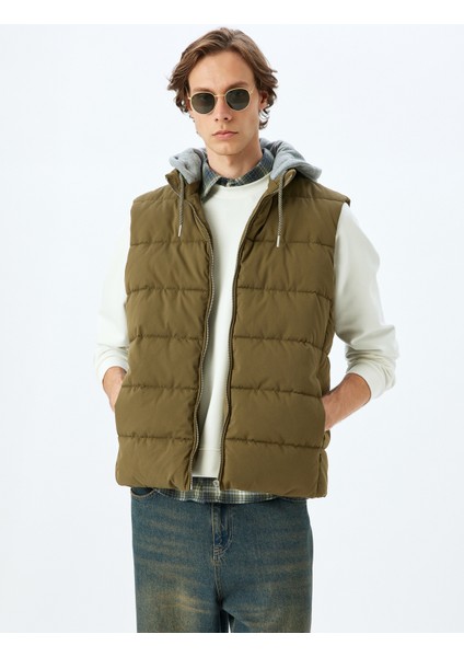 Şişme Yelek Slim Fit Fermuarlı modelleri