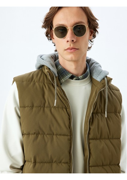 Şişme Yelek Slim Fit Fermuarlı indirimleri