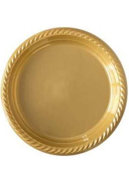 Altın Plastik Tabak 24'lü