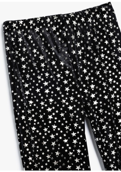 Ispanyol Paça Pantolon Parlak Yıldız Baskılı indirimleri