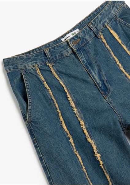 x Inji - Rahat Kalıp Dikiş Detaylı Cepli Düğmeli Balon Fit Kot Pantolon modelleri