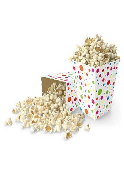 Karnaval Puantiyeli Mısır Kutusu 8'li