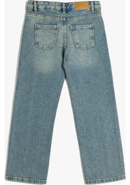 Kot Pantolon Düz Paça Cepli Pamuklu- Straight Jean fiyatları