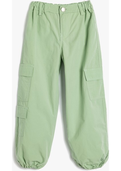 Jogger Kot Pantolon Kargo Cepli Pamuklu