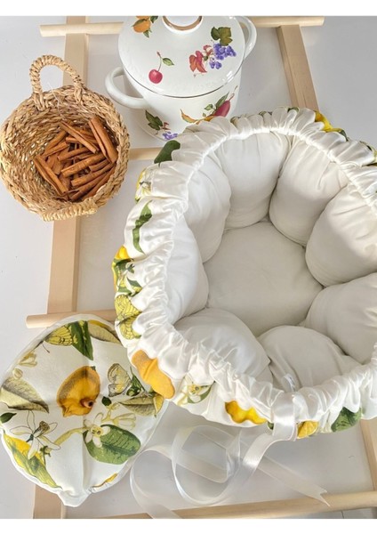 Renkli Yoğurt ve Hamur Mayalama Minderi, 80x80, Yeşil, Sari, Beyaz, Karışık renkler