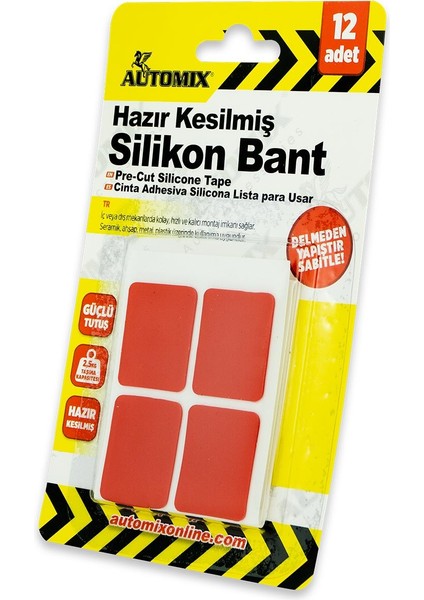 Hazır Kesilmiş Silikon Bant 12'li