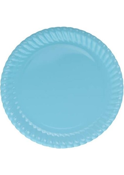 Açık Mavi Karton Tabak 8'li