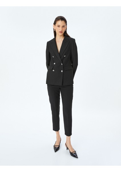 Slim Fit Yüksek Bel Cepli Cigarette Kumaş Pantolon fiyatları