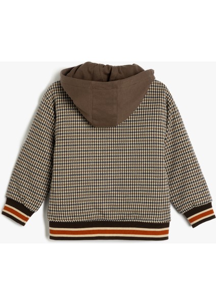 Kapşonlu Gömlek Ceket Cepli Aplike Detaylı Uzun Kollu fiyatları