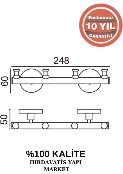Paslanmaz Pirinç Flora Askılık Dörtlü fiyatları