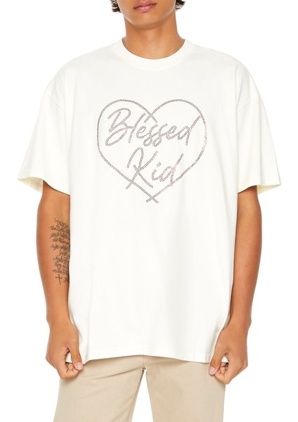 Baskılı Blessed Kid Tişört