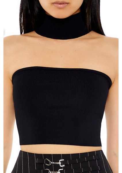Triko Yarım Boğazlı Crop Top fırsatları