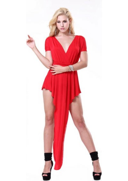 B101135 Önü Arkası Uzun Elbise