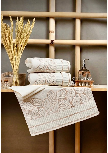2’li Kadife Gold Jakarlı 50x90 cm El Yüz Havlusu